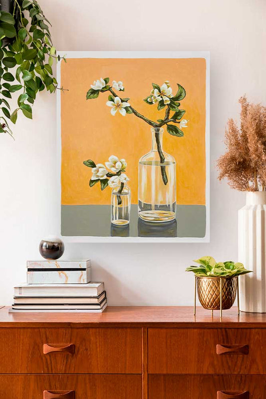 Apple Blossoms Canvas Wall Art - GreenBox Art