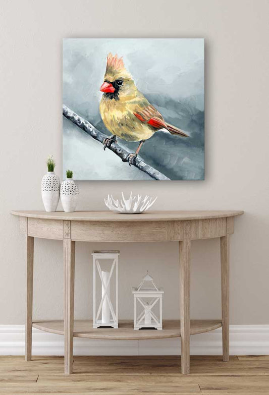 Avian Spotlight - Cardinal Canvas Wall Art - GreenBox Art