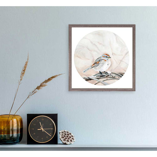 Avian Spotlight - House Sparrow Mini Framed Canvas - GreenBox Art