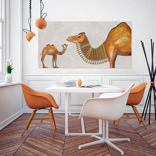 Baby Camel Canvas Wall Art - GreenBox Art