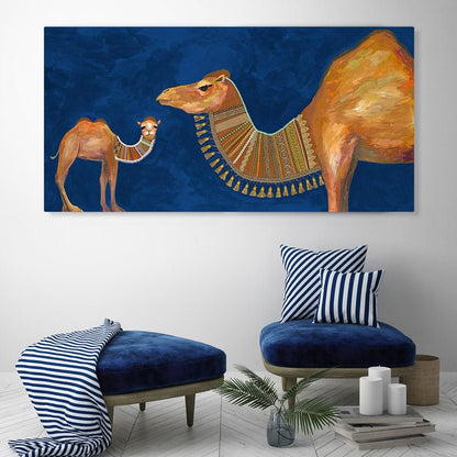 Baby Camel Canvas Wall Art - GreenBox Art
