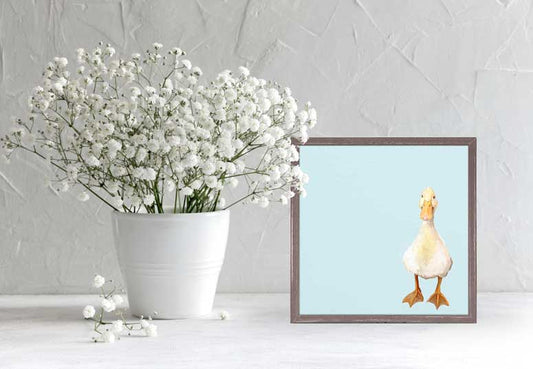 Baby Duck Mini Framed Canvas - GreenBox Art