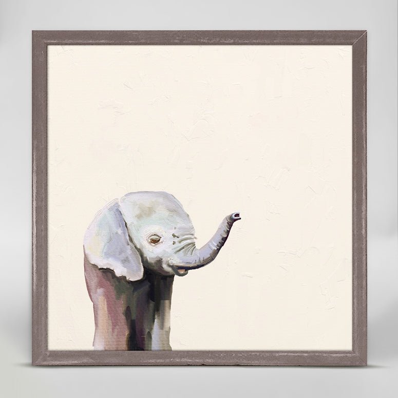 Baby Elephant Mini Framed Canvas - GreenBox Art