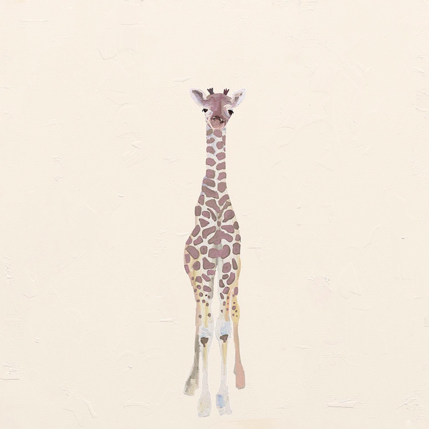 Baby Giraffe Canvas Wall Art - GreenBox Art