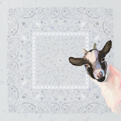 Baby Goat - Bandana Canvas Wall Art - GreenBox Art