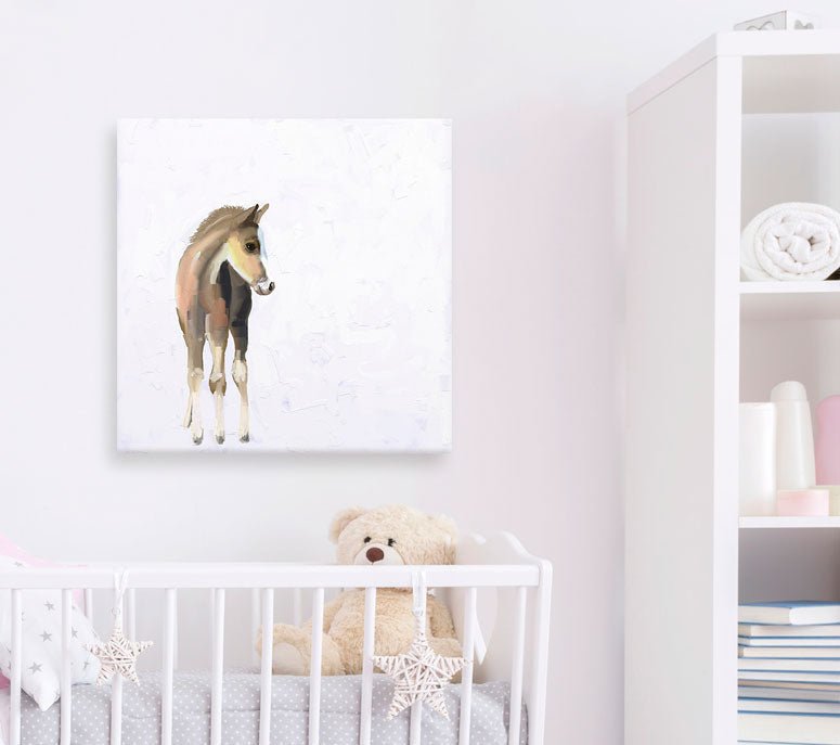 Baby Horse Canvas Wall Art - GreenBox Art