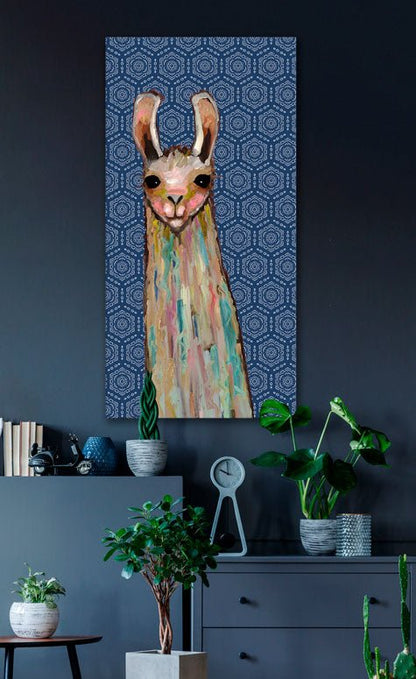 Baby Llama Canvas Wall Art - GreenBox Art
