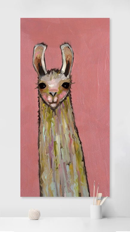 Baby Llama Canvas Wall Art - GreenBox Art