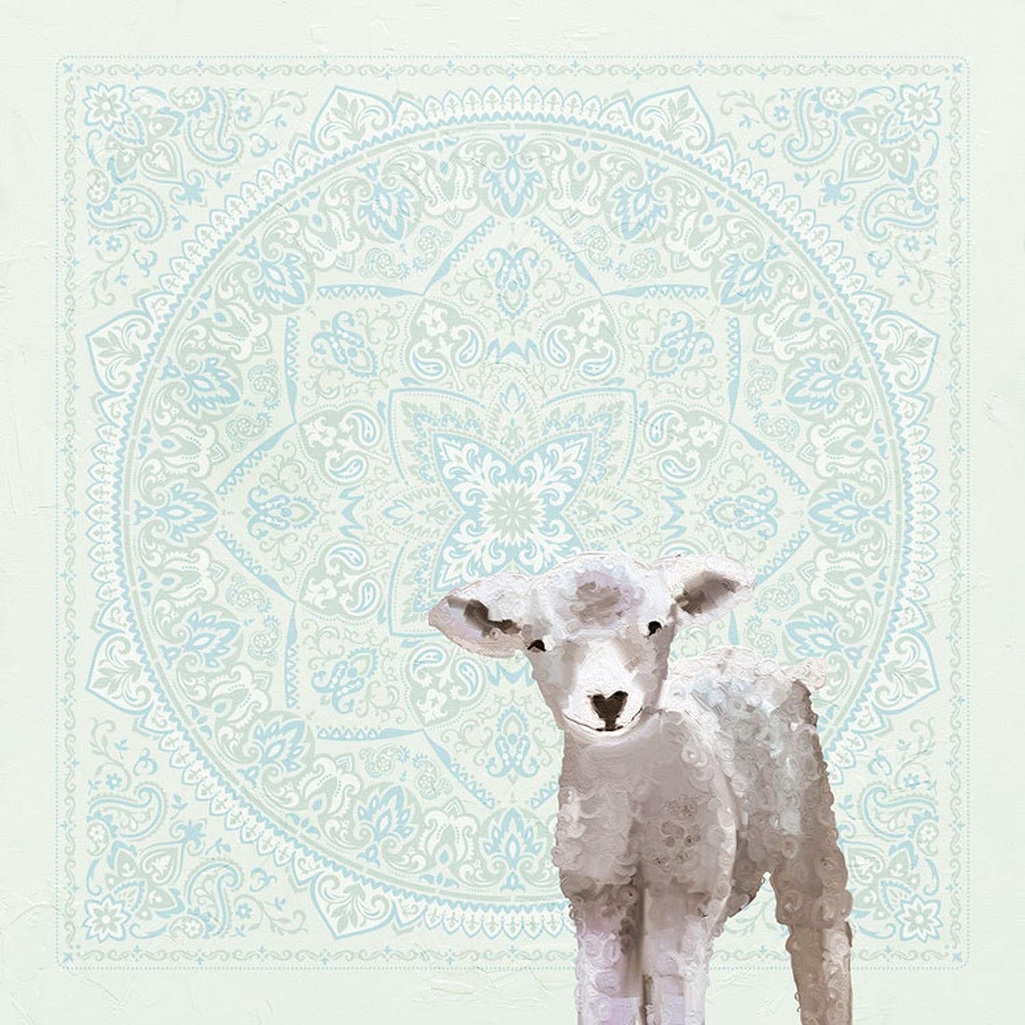 Baby Sheep - Bandana Canvas Wall Art - GreenBox Art