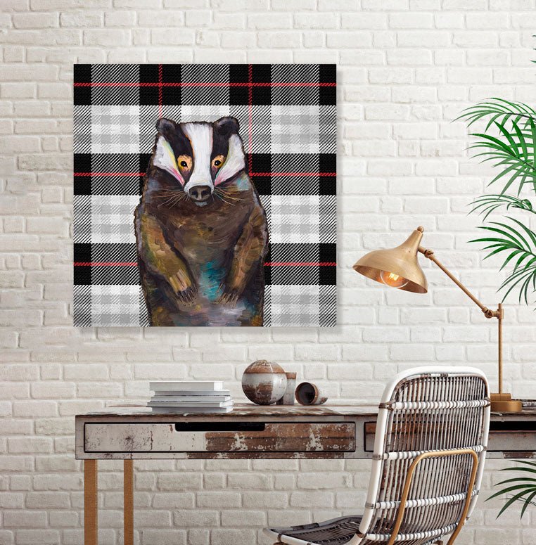 Badger Canvas Wall Art - GreenBox Art