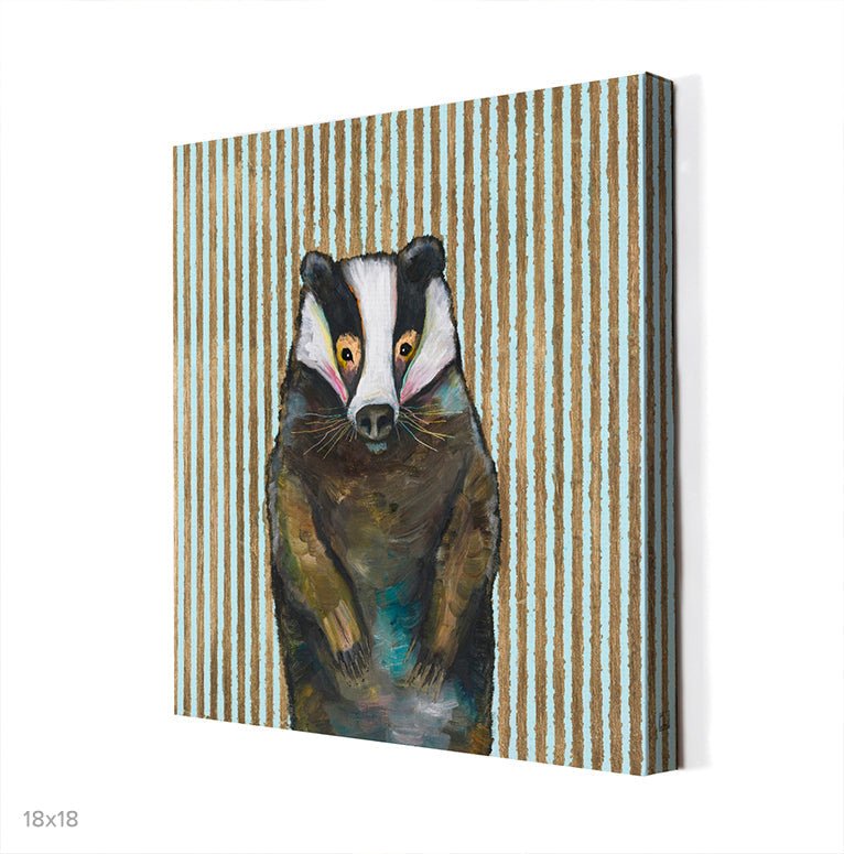 Badger Canvas Wall Art - GreenBox Art