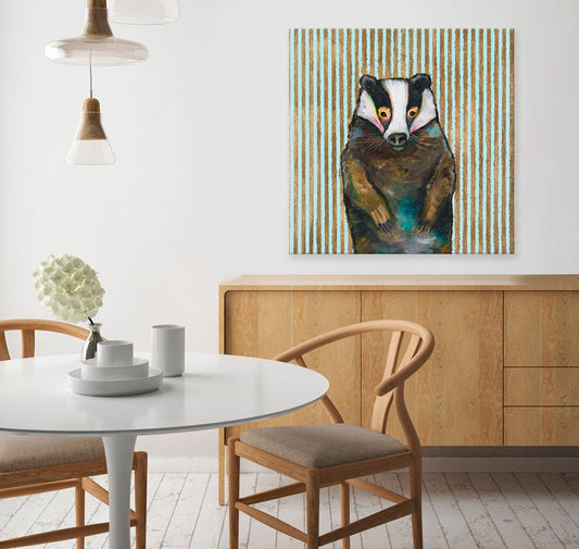 Badger Canvas Wall Art - GreenBox Art