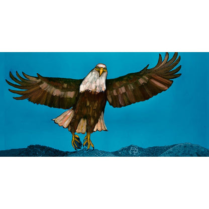 Bald Eagle Blues Canvas Wall Art - GreenBox Art