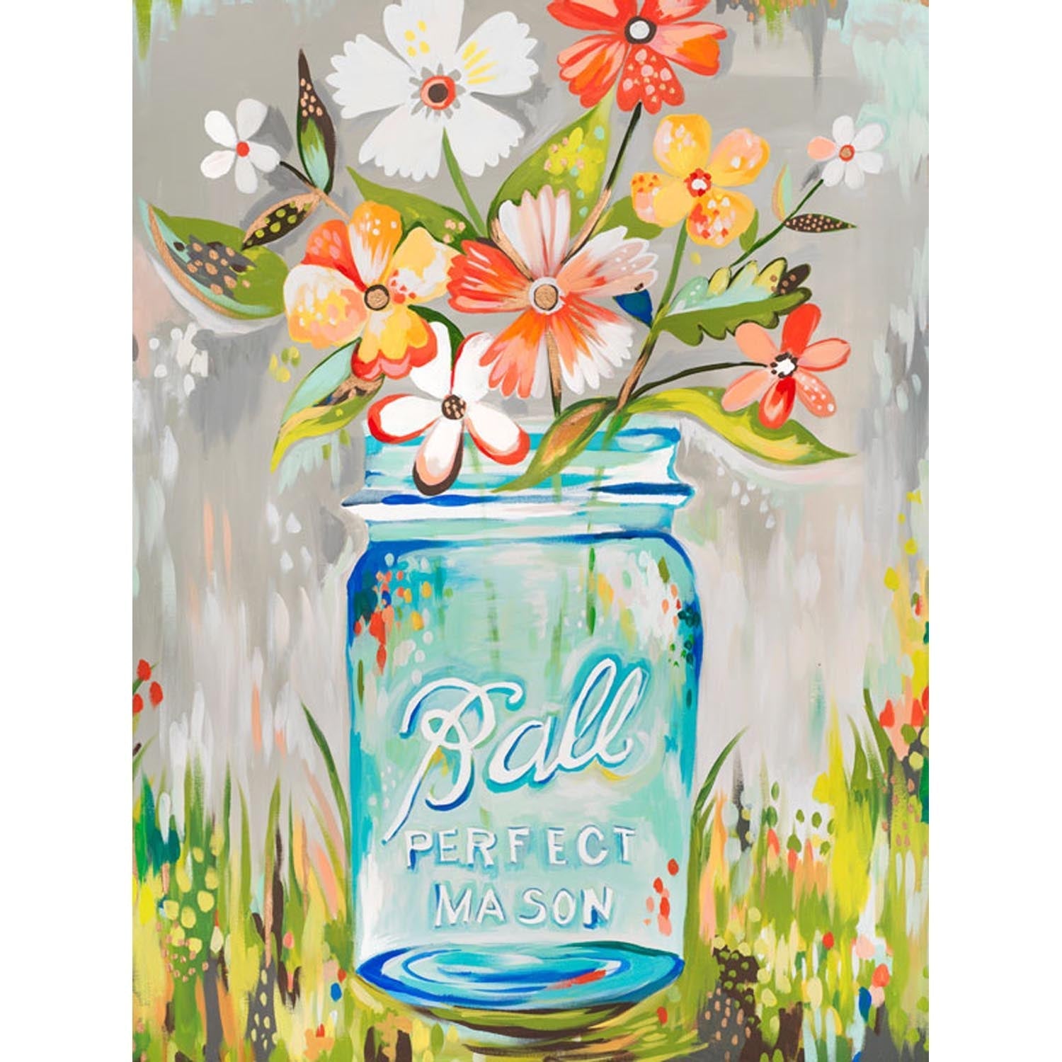 Ball Perfect Mason Jar Canvas Wall Art - GreenBox Art