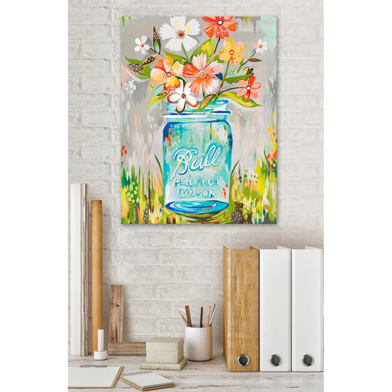 Ball Perfect Mason Jar Canvas Wall Art - GreenBox Art