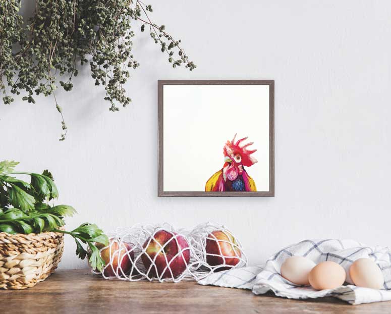 Be A Bright Chicken Mini Framed Canvas - GreenBox Art