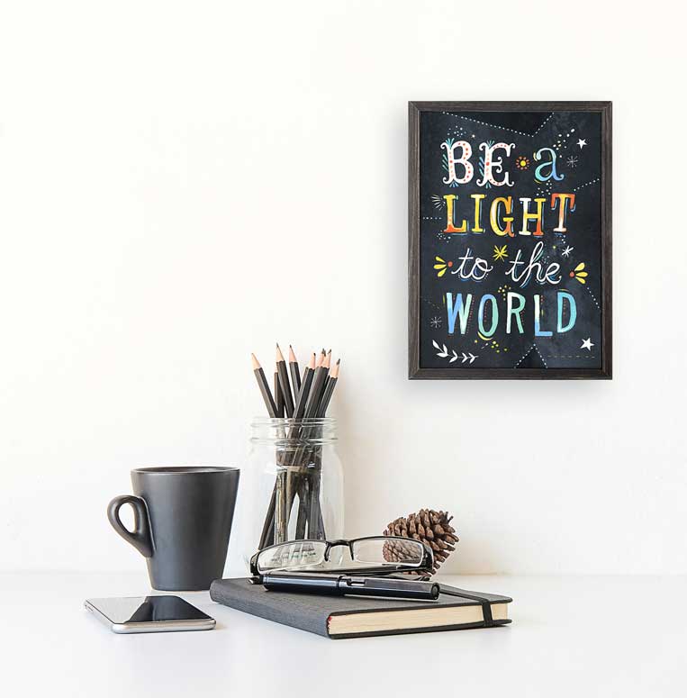 Be a Light to the World Mini Framed Canvas - GreenBox Art