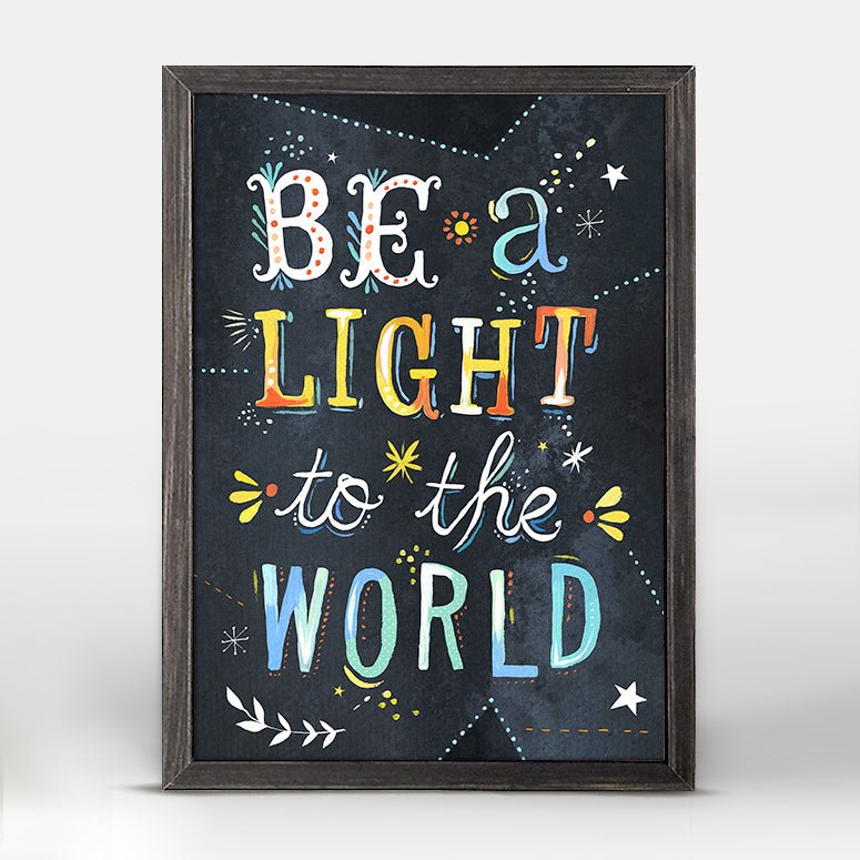 Be a Light to the World Mini Framed Canvas - GreenBox Art