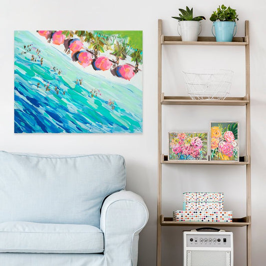 Beach Plane Canvas Wall Art - GreenBox Art