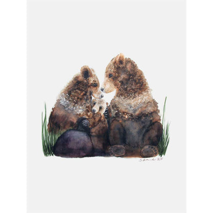 Bear Family Canvas Wall Art - GreenBox Art