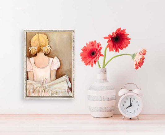 Beautiful Ballerina- Blonde Mini Framed Canvas - GreenBox Art