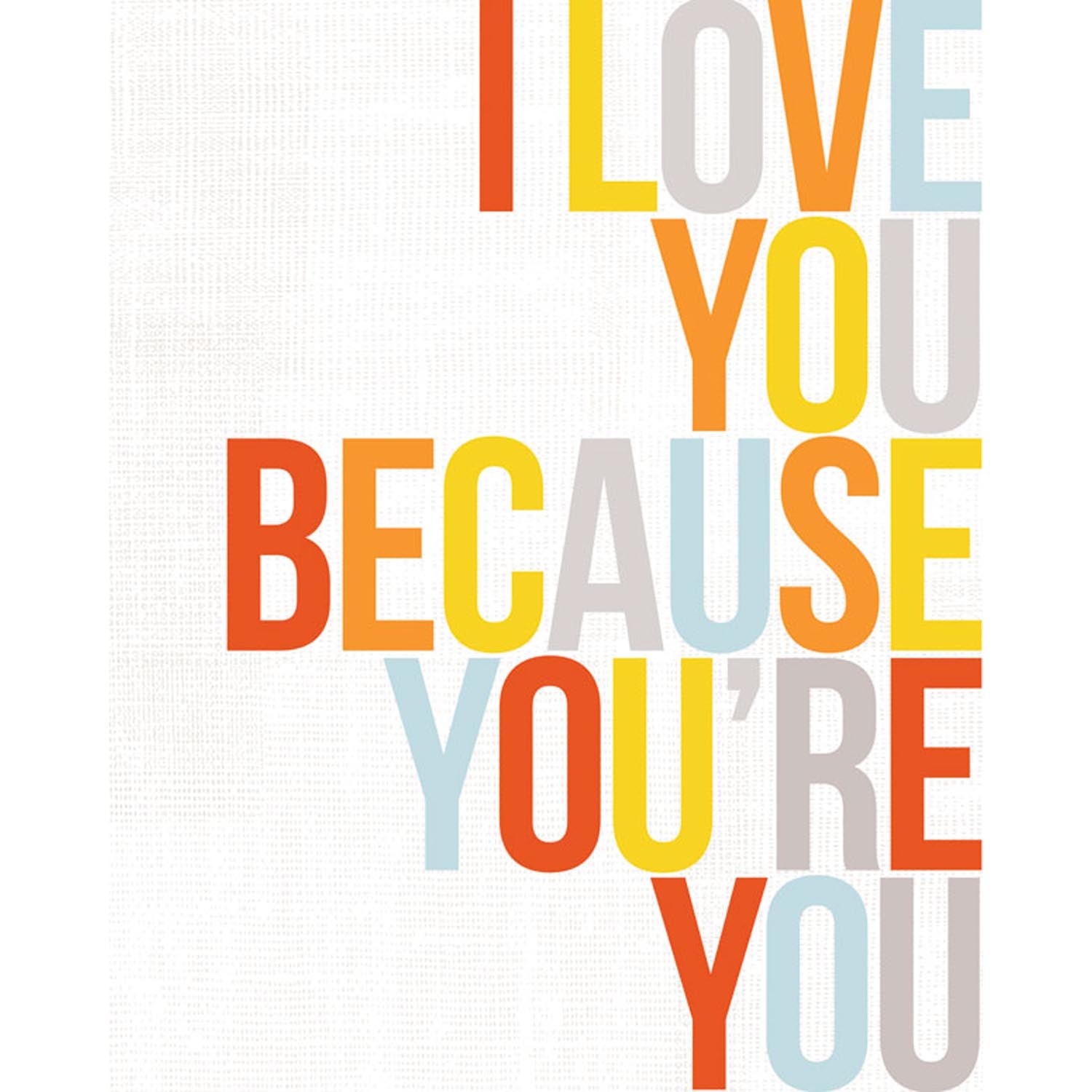 Because You're You Canvas Wall Art - GreenBox Art