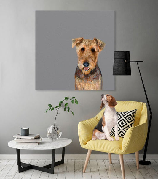 Best Friend - Airedale Terrier Canvas Wall Art - GreenBox Art