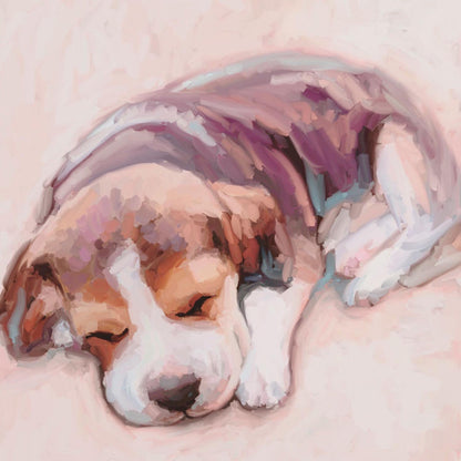 Best Friend - Baby Beagle Canvas Wall Art - GreenBox Art