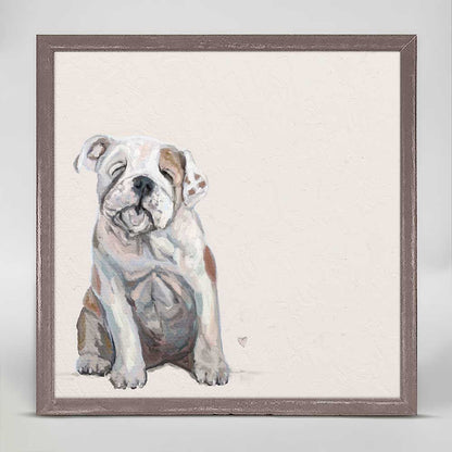 Best Friend - Baby Bulldog Mini Framed Canvas - GreenBox Art