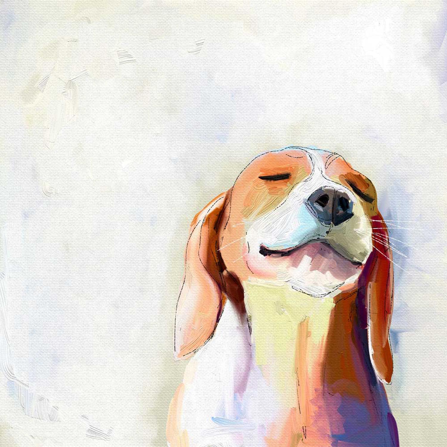 Best Friend - Beagle Grin Canvas Wall Art - GreenBox Art