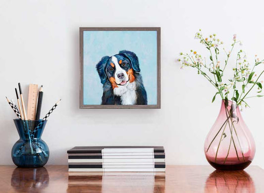 Best Friend - Bernese Mountain Dog Mini Framed Canvas - GreenBox Art