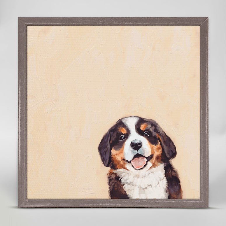 Best Friend - Bernese Pup Mini Framed Canvas - GreenBox Art
