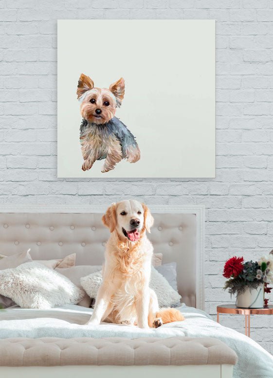 Best Friend - Bestie Yorkie Canvas Wall Art - GreenBox Art