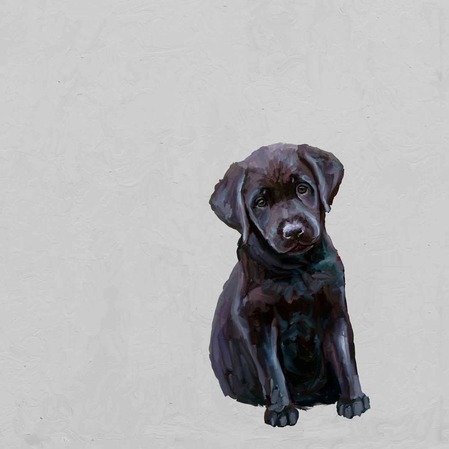 Best Friend - Black Lab Pup Canvas Wall Art - GreenBox Art