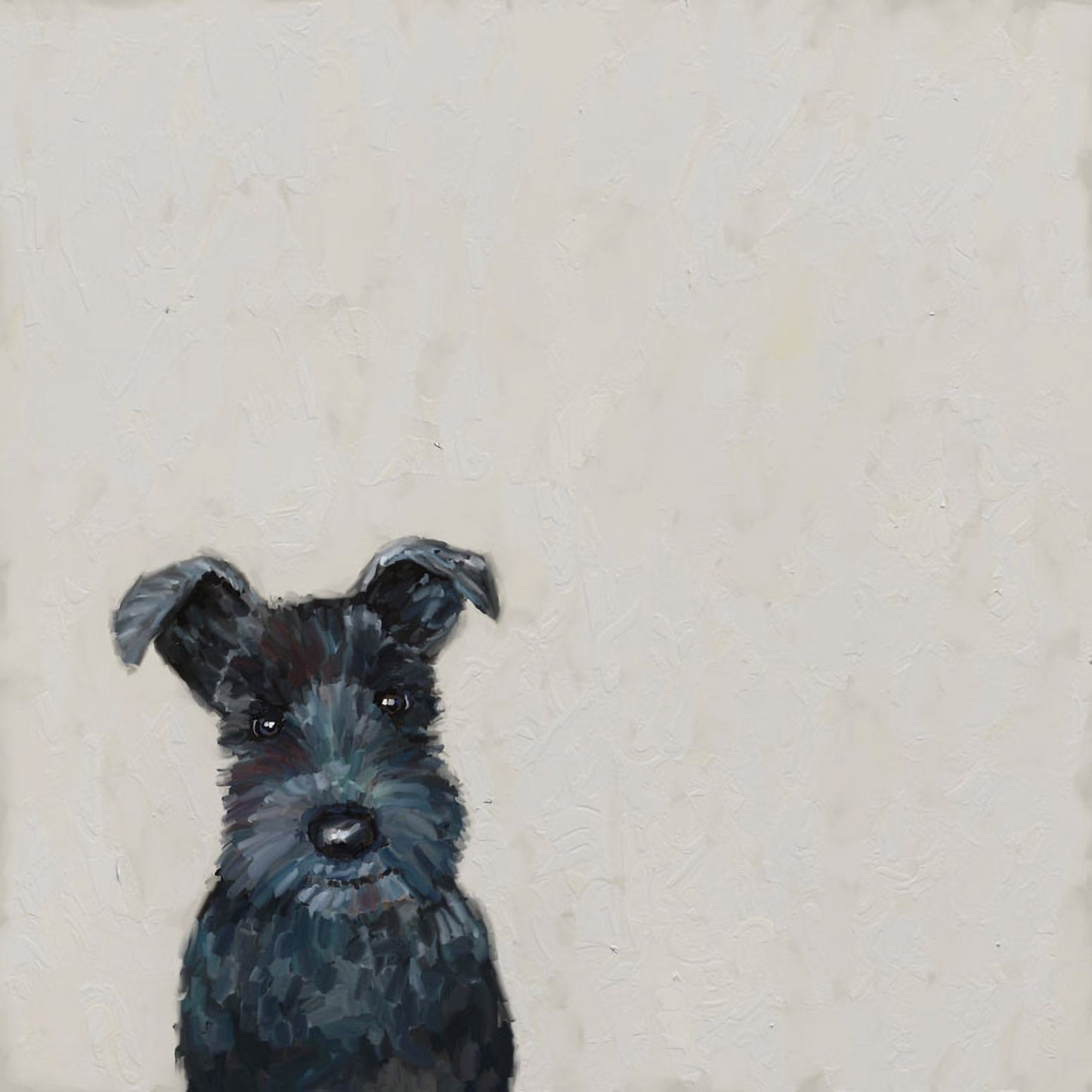 Best Friend - Black Schnauzer Canvas Wall Art - GreenBox Art