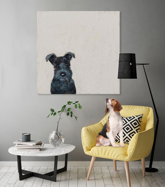 Best Friend - Black Schnauzer Canvas Wall Art - GreenBox Art