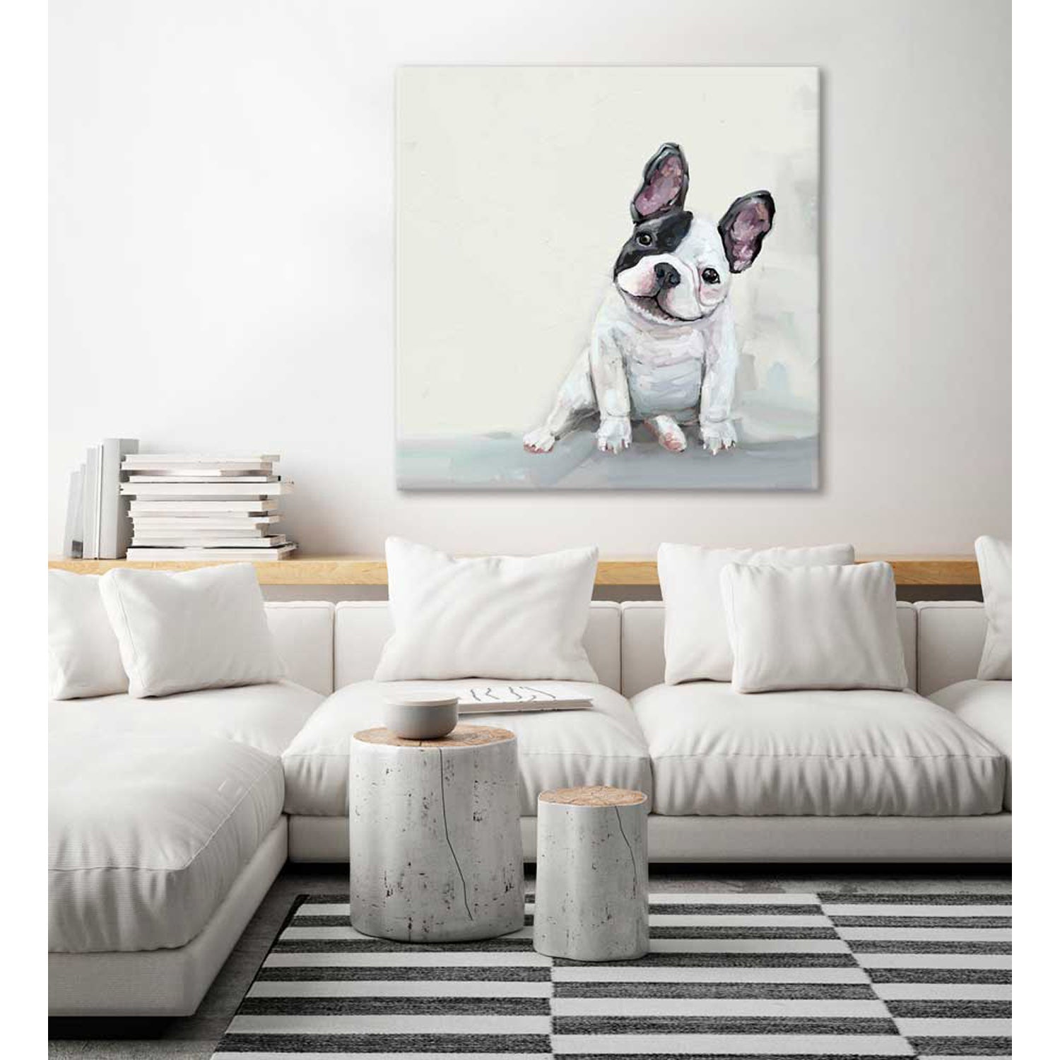 French Bulldog Frenchie Dog Embellished Canvas Art deals Print