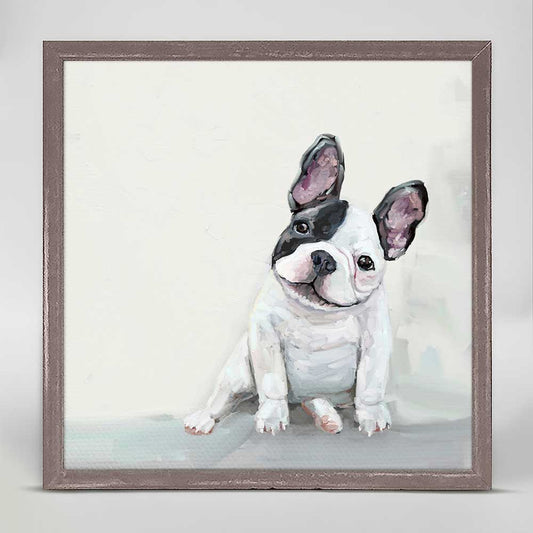 Best Friend - Black & White Frenchie Mini Framed Canvas - GreenBox Art