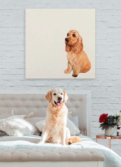 Best Friend - Blonde Cocker Spaniel Canvas Wall Art - GreenBox Art