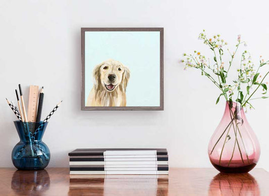 Best Friend - Blonde Retriever Mini Framed Canvas - GreenBox Art