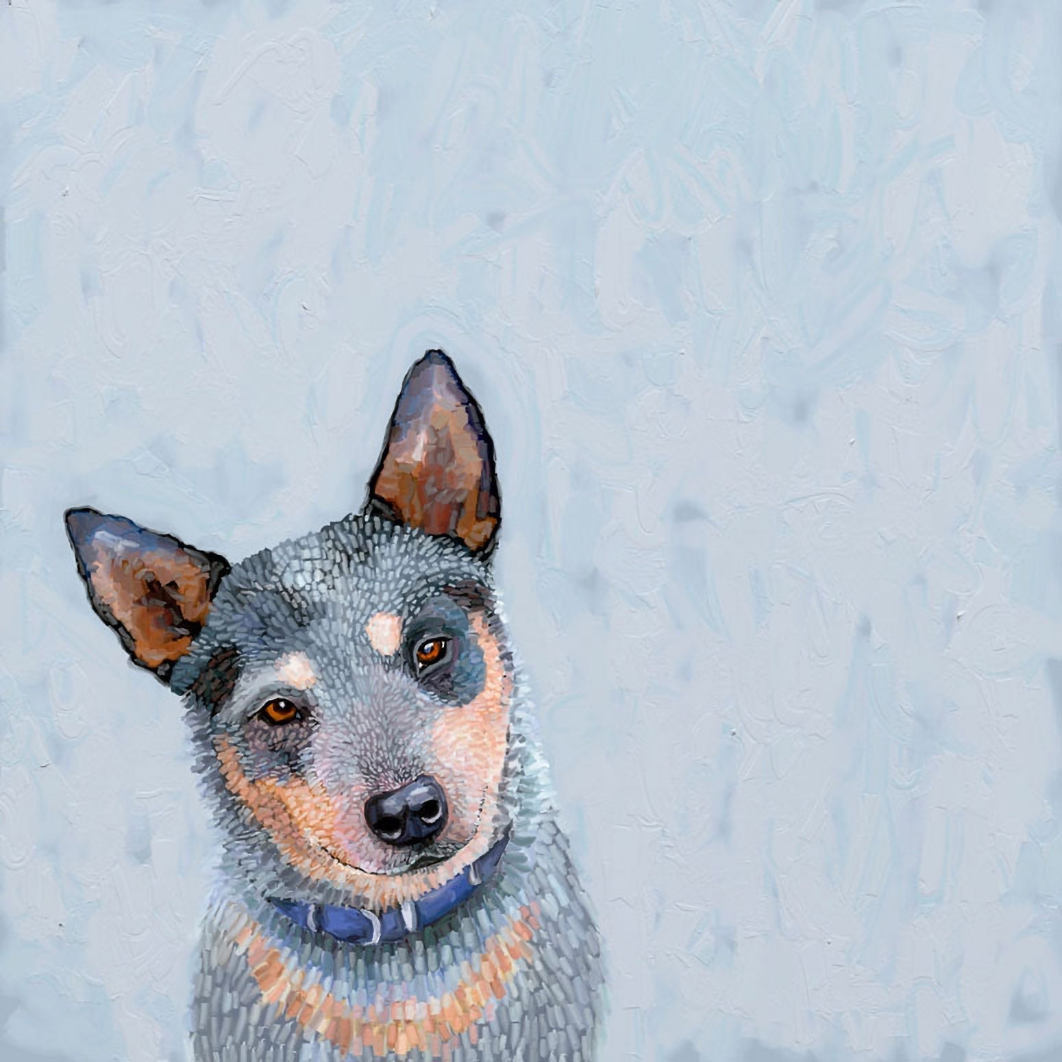 Best Friend - Blue Heeler Canvas Wall Art - GreenBox Art