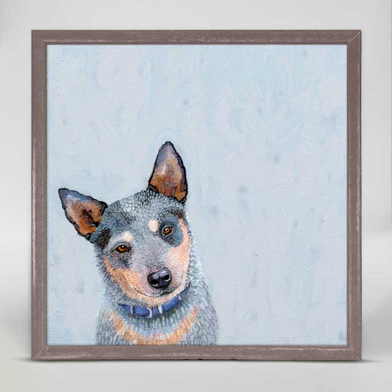 Best Friend - Blue Heeler Mini Framed Canvas - GreenBox Art