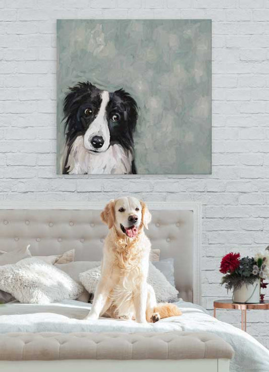 Best Friend - Border Collie Concerns Canvas Wall Art - GreenBox Art