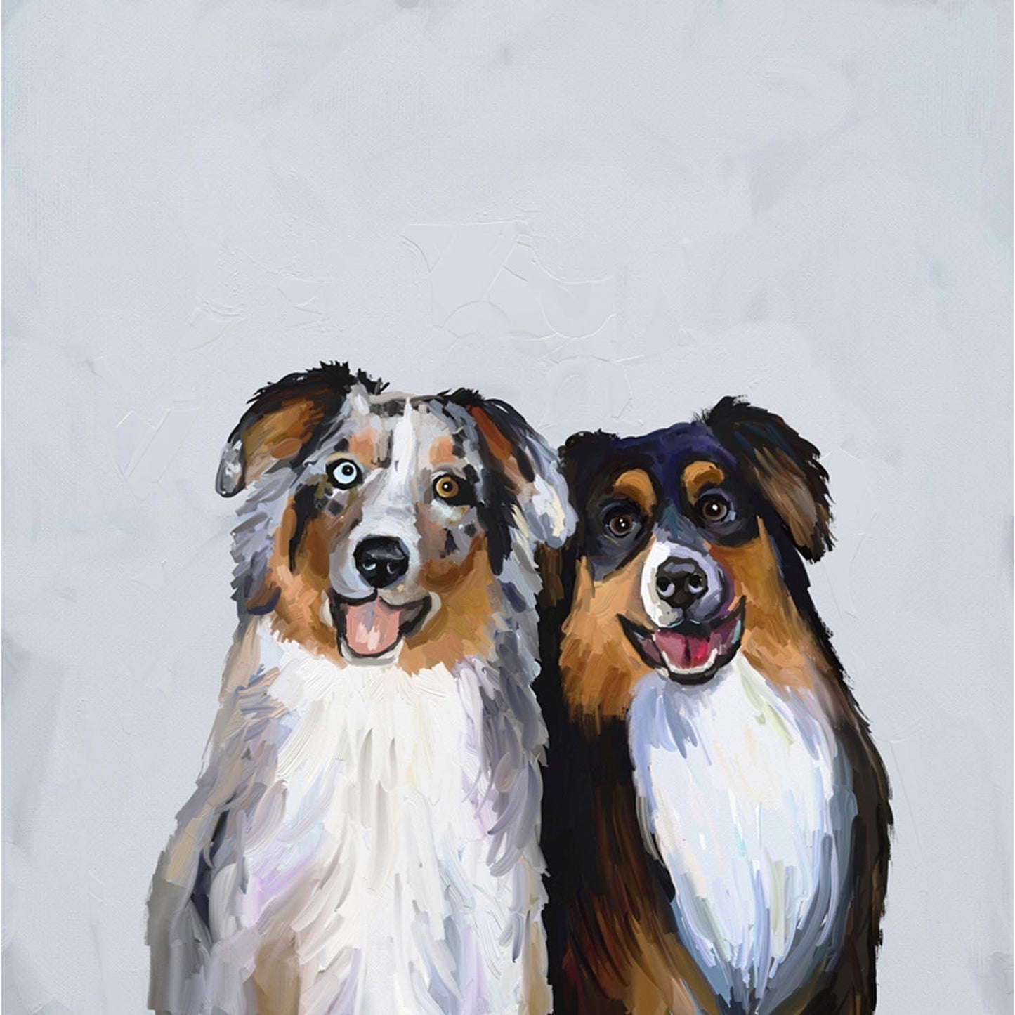 Best Friend - Border Collies Canvas Wall Art - GreenBox Art