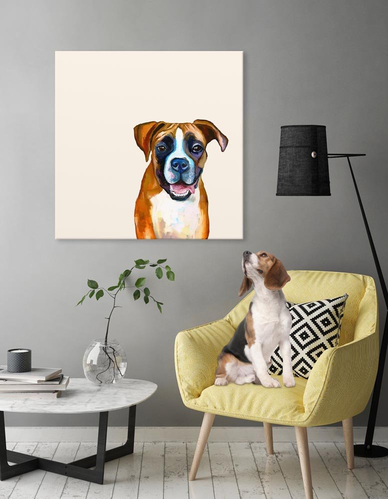 Best Friend - Boxer Canvas Wall Art - GreenBox Art