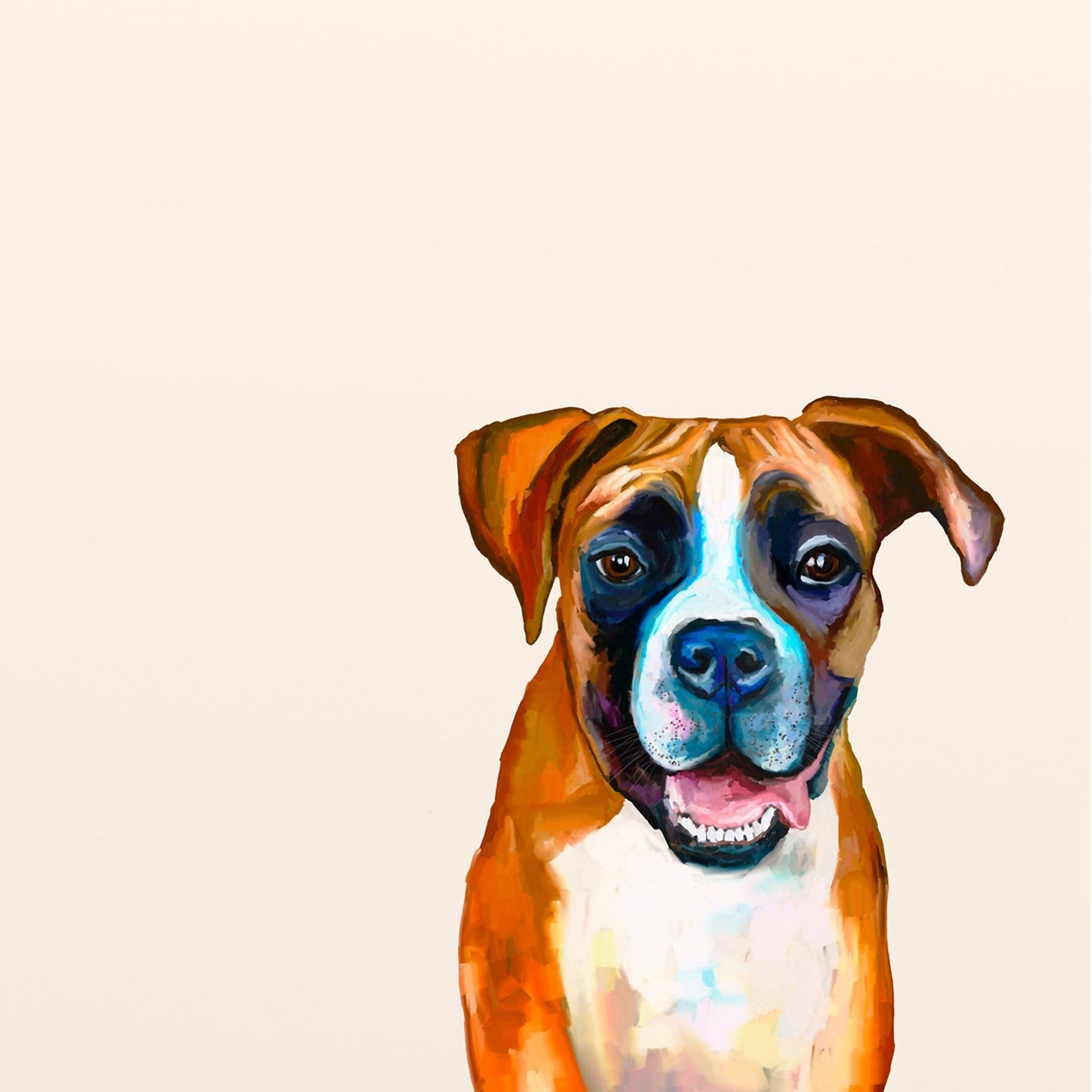 Best Friend - Boxer Canvas Wall Art - GreenBox Art