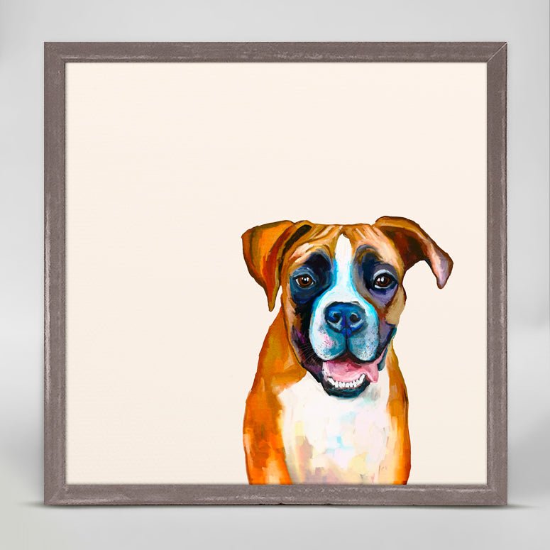 Best Friend - Boxer Mini Framed Canvas - GreenBox Art