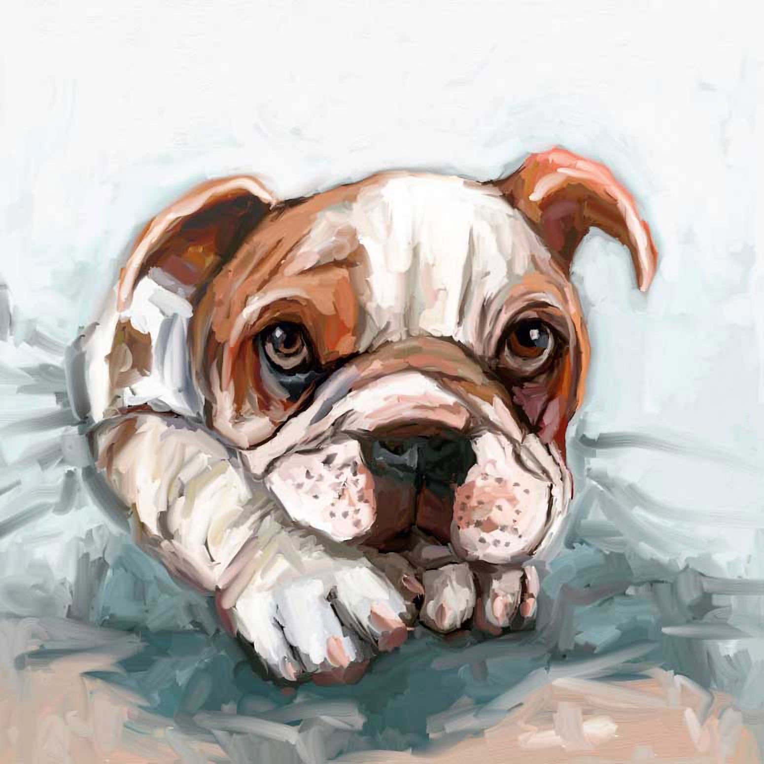 Best Friend - Boxer Puppy Canvas Wall Art - GreenBox Art