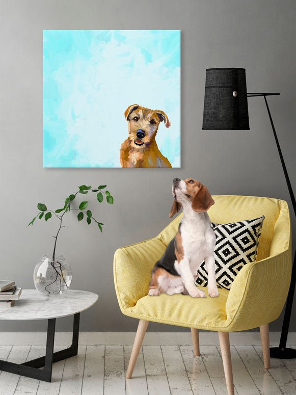 Best Friend - Brown Dog Canvas Wall Art - GreenBox Art