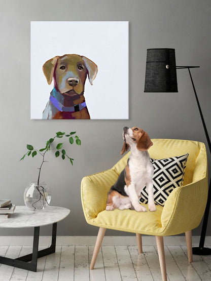 Best Friend - Brown Lab Canvas Wall Art - GreenBox Art